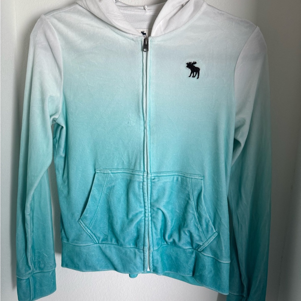 Abercrombie Kids Sweatshirt / 13-14 / Hooded / Kangaroo Pockets / green color